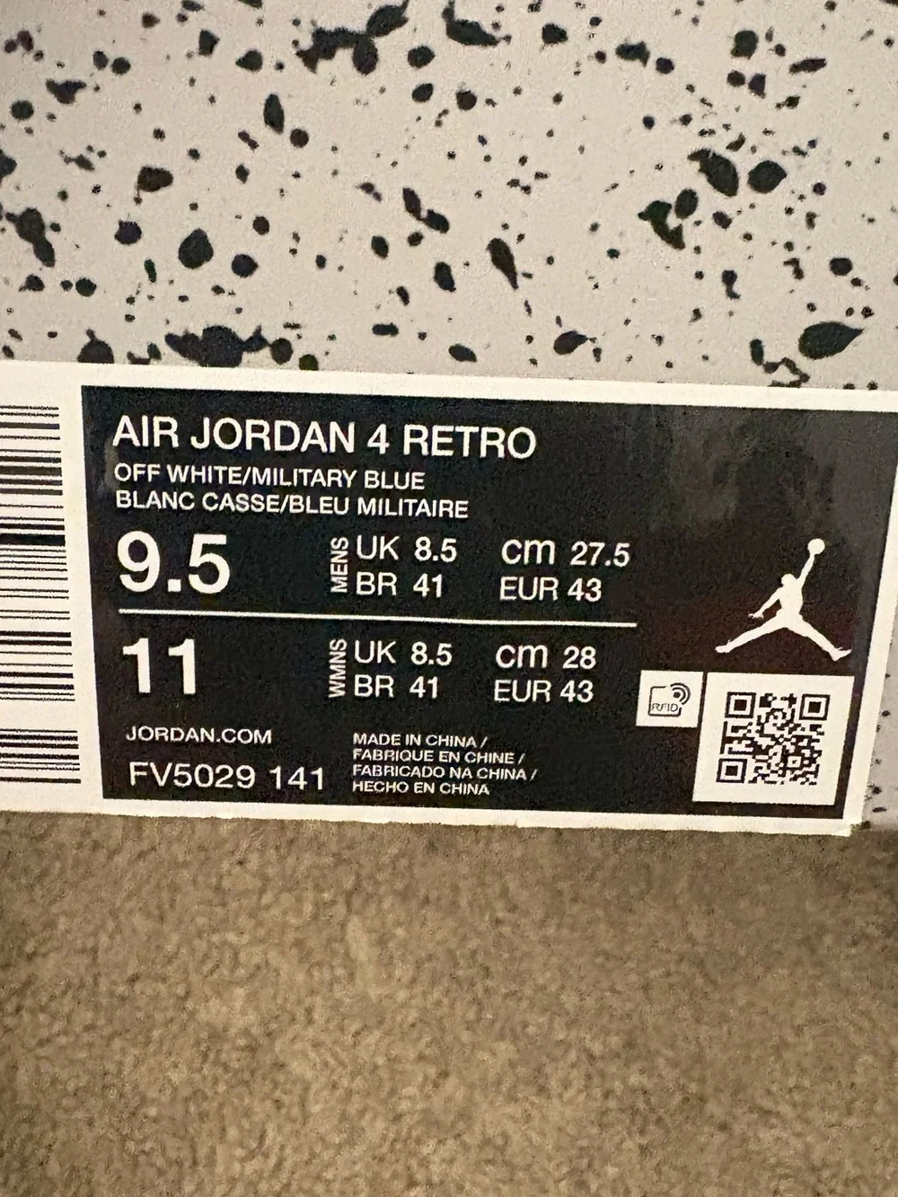 Jordan Sneakers White and Gray with Blue Accents